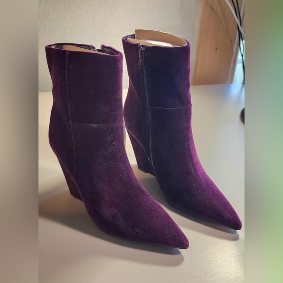 NWT The Drop womens Purple Gina Wedge Midshaft Boot Classic Boots Sz 7 - Picture 1 of 5